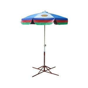 Round Parasol With Printing 60inch PVC Tarpaulin 100 Plus Shell