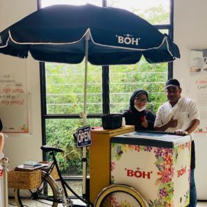 Round Parasol With Printing 80inch Round Parasol Oxford Material BOH