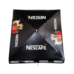 Square Parasol With Printing Nescafe 3MUG