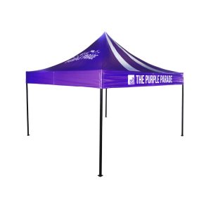 Foldable Tent With Printing 3m x 3m PVC Tarpaulin Purple Parade