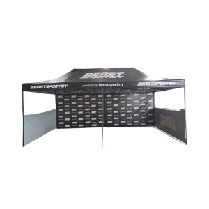 Foldable Tent With Printing 3m x 6m with Wall Back and Side Wall Beast