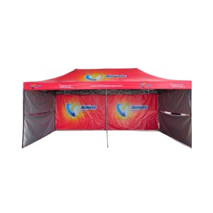 Foldable Tent With Printing 3m x 6m with Wall Back and Side Wall Mahkota
