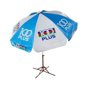 Round Parasol With Printing 96inch PVC Tarpaulin (8panels) 100plus 2018