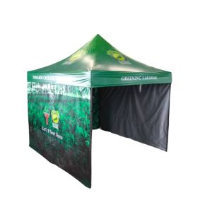 Foldable Tent With Printing 3m x 3m PVC Full Wall Greening Sarawak