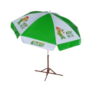 Round Parasol With Printing 96inch PVC Tarpaulin (8panels) Bell 1 2018
