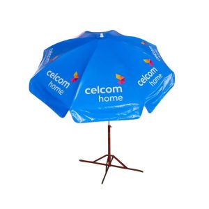 Round Parasol With Printing 96inch PVC Tarpaulin (8panels) Celcom Home