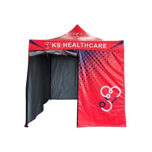 Foldable Tent With Printing 3m x 3m PVC Full Wall KS Healthcare