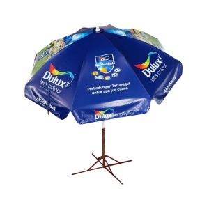 Round Parasol With Printing 96inch PVC Tarpaulin (8panels) Dulux
