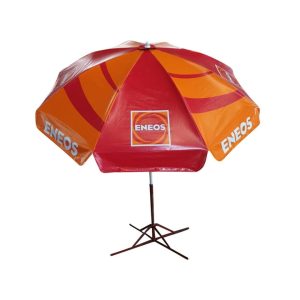 Round Parasol With Printing 96inch PVC Tarpaulin (8panels) Eneos