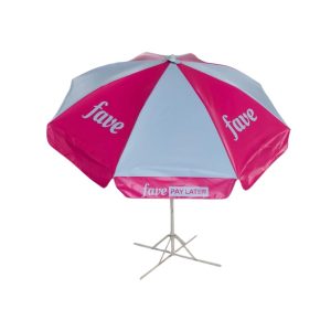 Round Parasol With Printing 96inch PVC Tarpaulin (8panels) Fave