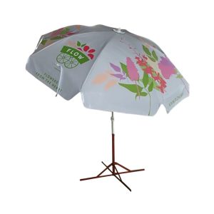 Round Parasol With Printing 96inch PVC Tarpaulin (8panels) Flow