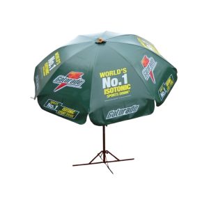 Round Parasol With Printing 96inch PVC Tarpaulin (8panels) Gatorade