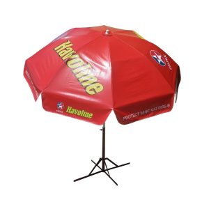 Round Parasol With Printing 96inch PVC Tarpaulin (8panels) Havoline
