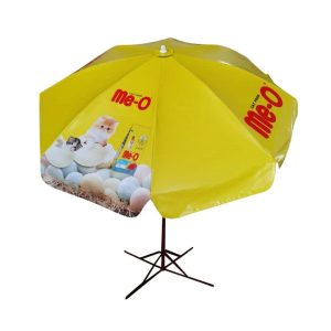 Round Parasol With Printing 96inch PVC Tarpaulin (8panels) Me-O
