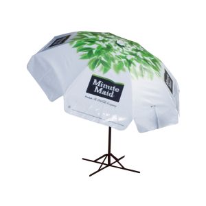 Round Parasol With Printing 96inch PVC Tarpaulin (8panels) Minute Maid