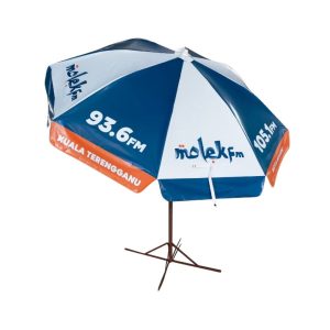Round Parasol With Printing 96inch PVC Tarpaulin (8panels) Molek fm