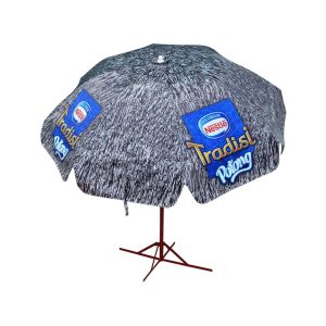Round Parasol With Printing 96inch PVC Tarpaulin (8panels) Nestle Tradisi Potong