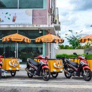 Round Parasol With Printing 60inch PVC Tarpaulin TehBola