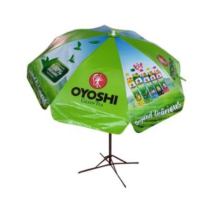 Round Parasol With Printing 96inch PVC Tarpaulin (8panels) Oyoshi