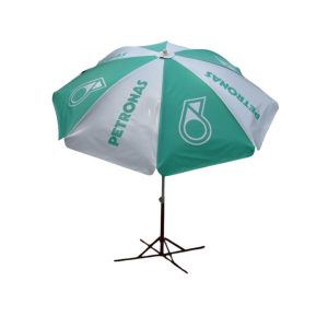 Round Parasol With Printing 96inch PVC Tarpaulin (8panels) Petronas