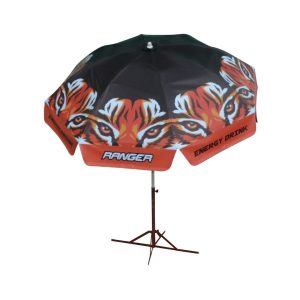 Round Parasol With Printing 96inch PVC Tarpaulin (8panels) Ranger