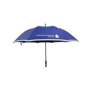 Umbrella 30inch Golf Chrome Black Handle Standard Chartered