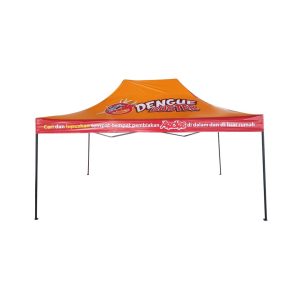 Foldable Tent With Printing 3m x 4.5m PVC Tarpaulin Aedes Dengue