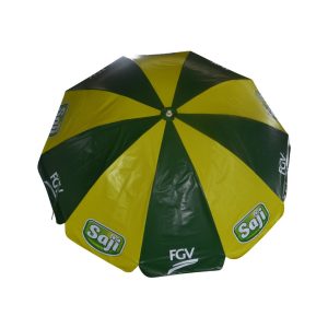 Round Parasol With Printing 108inch PVC Tarpaulin Saji Top