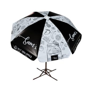 Round Parasol With Printing 96inch PVC Tarpaulin (8panels) Sam's